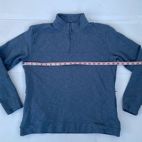 Orvis Blue Quarter-Zip Pullover with Pockets Medium - Picture 11 of 16